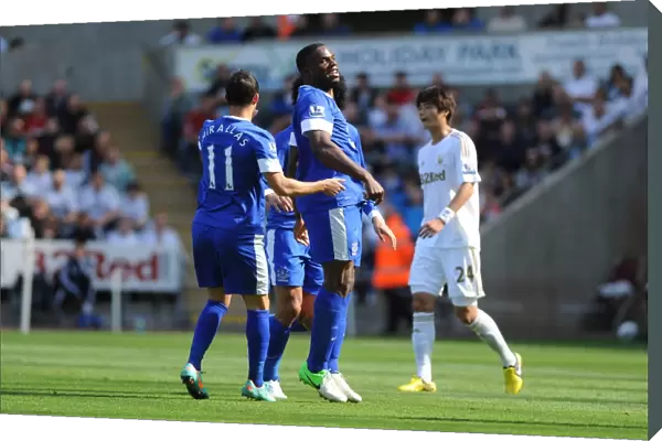 Everton's Victor Anichebe's Triumphant Goal Celebration vs Swansea City (September 22, 2012)
