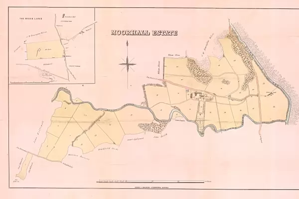 Plan of the Moorhall Estate to be sold by auction, 1861