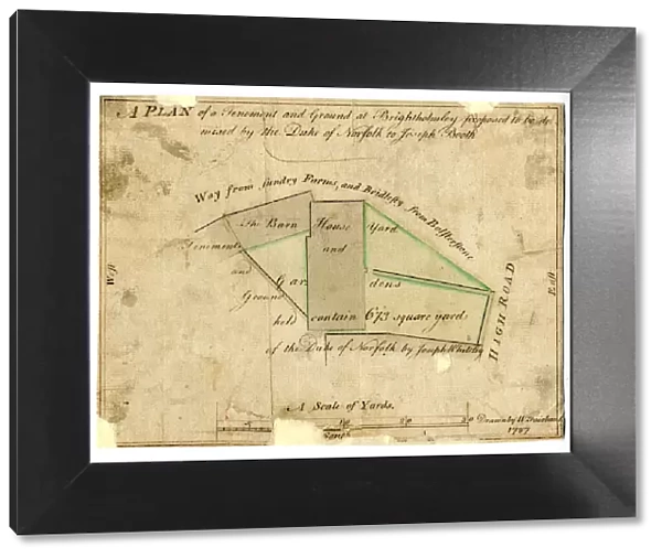 Plan of property and land at Brightholmlee, 1787