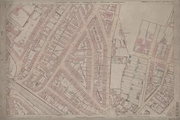 Ordnance Survey Map, Fowler Street, Pitsmoor area of Sheffield, 1889 (Yorkshire sheet no. 294. 4. 21)
