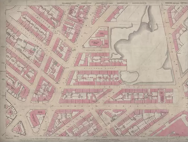 Ordnance Survey Map, Gower Street area, Burngreave, Sheffield, 1889 (Yorkshire sheet No. 294. 4. 23)