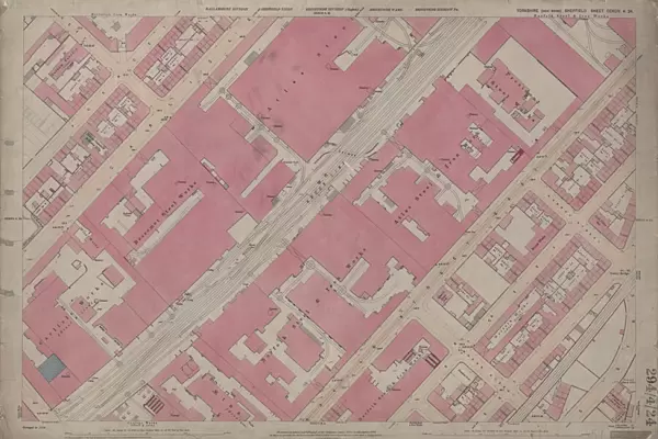 Ordnance Survey Map, Carlisle Street East and Savile Street East area, Sheffield, 1889 (Yorkshire sheet No. 294. 4. 24)