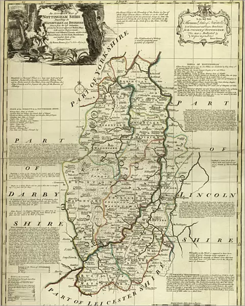 County Map of Nottinghamshire, c. 1777