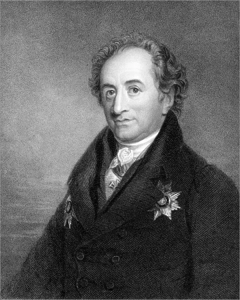 Johann Wolfgang von Goethe, German poet, dramatist and scientist, c1830