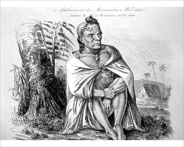 Chief, Hawaii, 19th century. Artist: Ellis