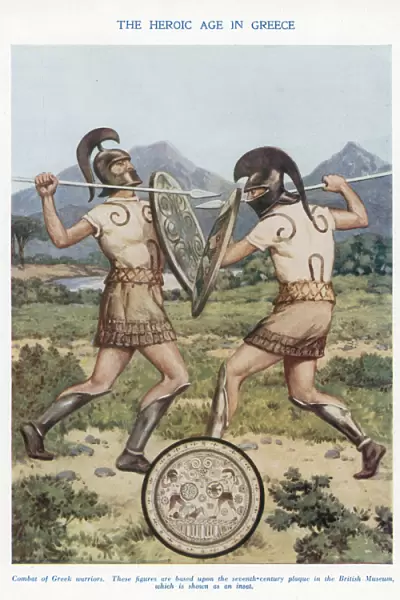 The Heroic Age in Greece : combat of Ancient Greek warriors