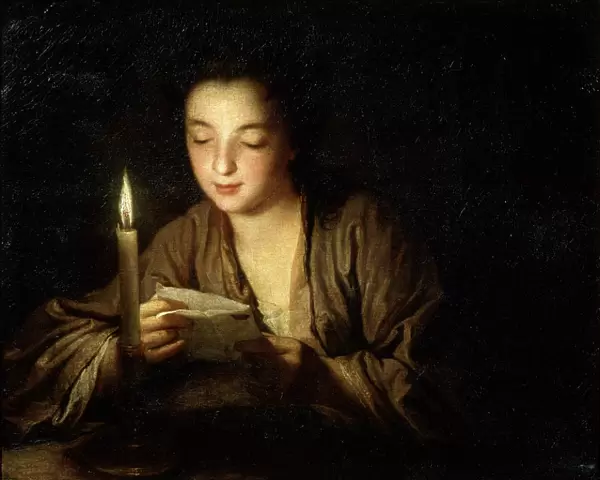 Girl with a Candle, late 17th or early 18th century. Artist: Jean-Baptiste Santerre