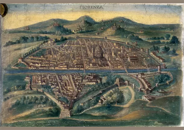 Map of Florence, 15th century
