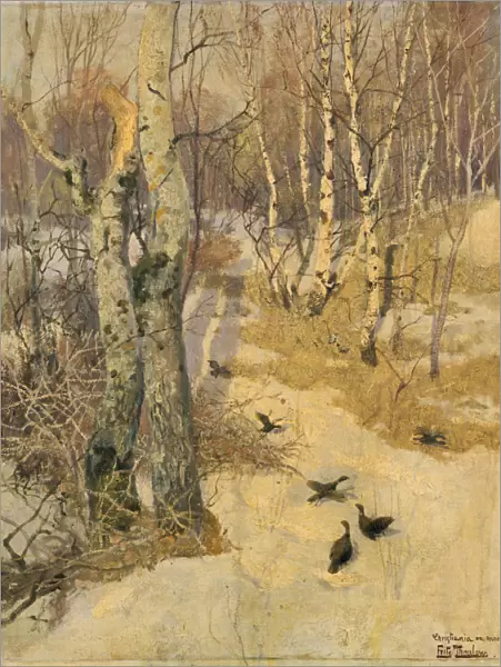 Woods Covered with Snow, 19th century. Artist: Frits Thaulow