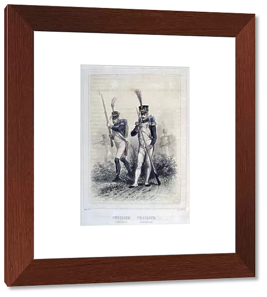 Fusilier Grenadier and Fusilier Chasseurs, 1859. Artist: Auguste Raffet