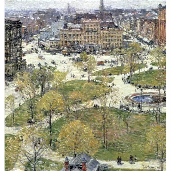 Union Square in Spring, 1896. Artist: Frederick Childe Hassam