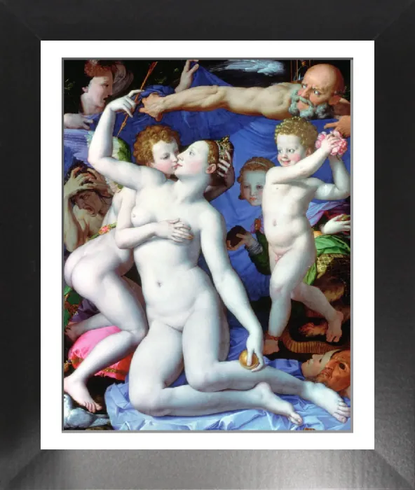 Framed Print : Agnolo Bronzino's Print of Venus and Cupid
