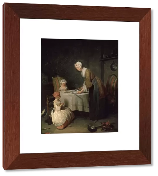 Grace Before Dinner (Le Benedicite), 1744. Artist: Jean-Simeon Chardin