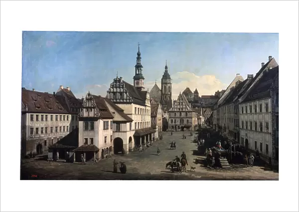 The Market Place in Pirna, c1752-c1755. Artist: Bernardo Bellotto
