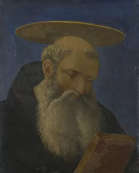Head of a Tonsured, Bearded Saint (from Carnesecchi Tabernacle), c. 1440. Artist: Veneziano, Domenico (ca 1410-1461)