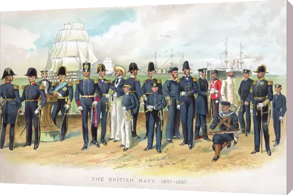 The British Navy, 1837-1897, (early 20th century). Artist: TS Crowther