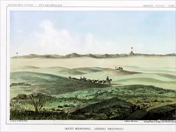 The Rocky Mountains, looking westward, USA, 1856. Artist: John Mix Stanley