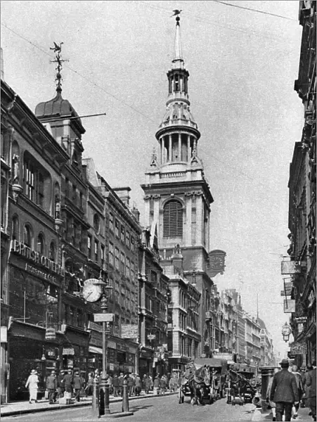 The spire of Bow Church, London, 1926-1927. Artist: McLeish