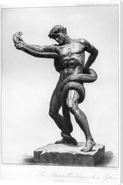 The Athlete Wrestling with a Python, c1880-1882. Artist: A Gilbert