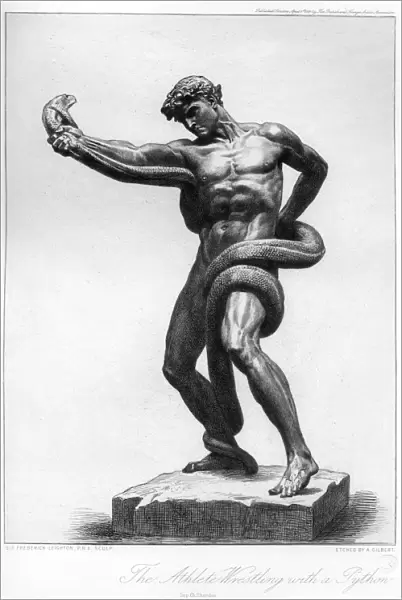 The Athlete Wrestling with a Python, c1880-1882. Artist: A Gilbert
