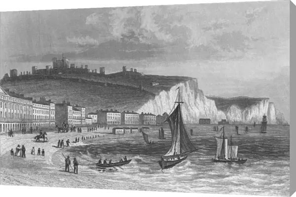 Dover, from the Beach, Kent, 1846. Artist: Henry Winsor Bond