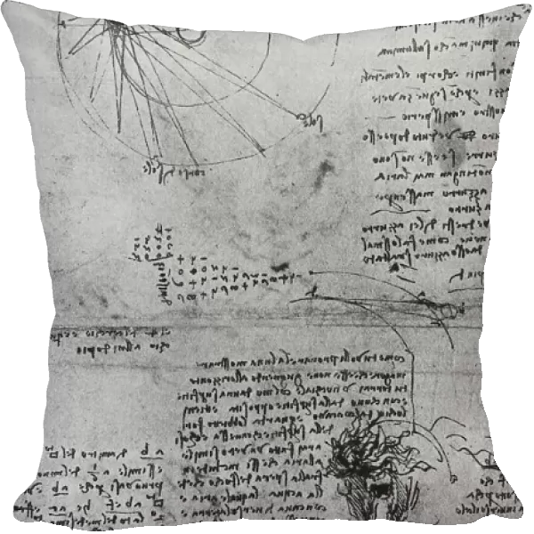 Notes on Astronomy and Study of a Horses Head, c1480 (1945). Artist: Leonardo da Vinci