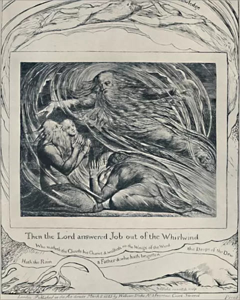 The Lord Answering Job Out of the Whirlwind. From Job. c1780-1820, (1923). Artist: William Blake