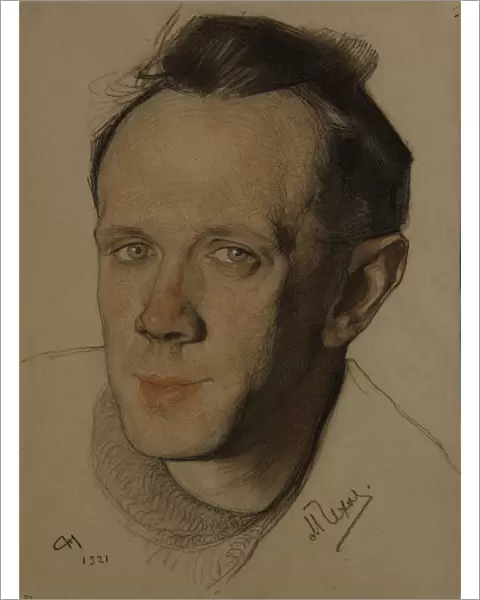Portrait of Mikhail Aleksandrovich Chekhov (1891-1955), 1921. Artist: Andreev, Nikolai Andreevich (1873-1932)