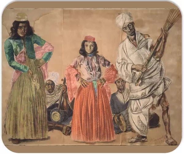 Musiciants in Srinagar, 1932. Artist: Yakovlev, Alexander Yevgenyevich (1887-1938)