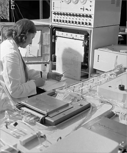 A Sequential Multi Analyser Machine at Rotherham General Infirmary, 1967. Artist