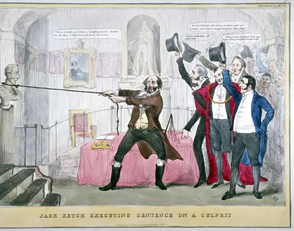 Jigsaw Puzzle of Jack Ketch executing sentence on a culprit, 1832