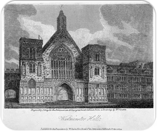 Westminster Hall from New Palace Yard, London, 1809. Artist