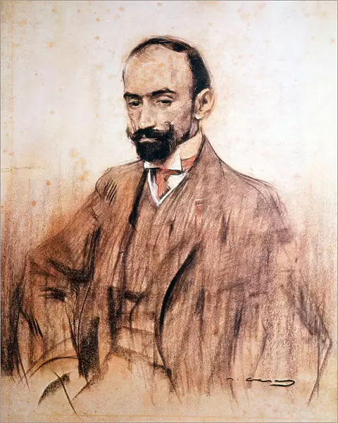 Portrait of Jacinto Benavente, (1866 - 1954), Spanish playwright, Nobel Prize for