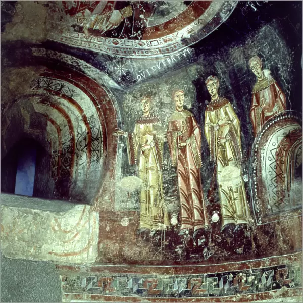 Fragment of the Paintings of Sant Quirze Pedret (Bergueda), 12th century mural