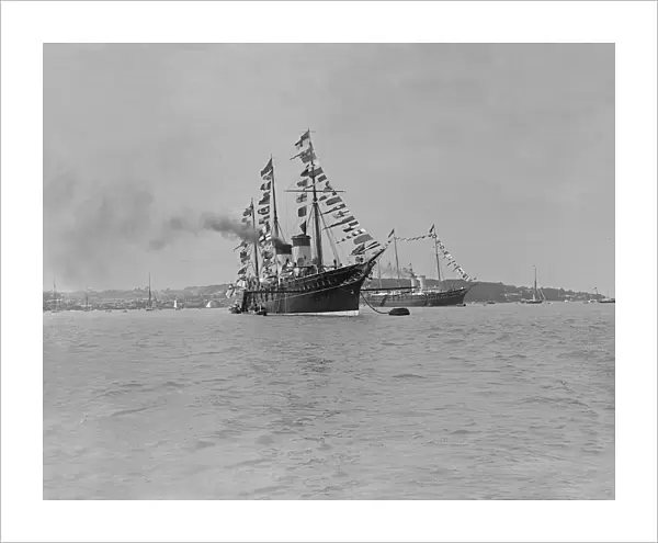 The Russian Imperial Yacht Standart at Cowes, 1909. Creator: Kirk & Sons of Cowes