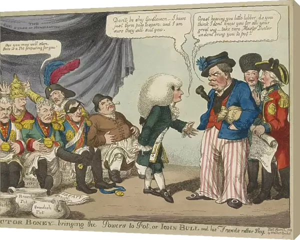 Doctor Boney_bringing the Powers to Pot... 1808 (hand coloured engraving). Creator
