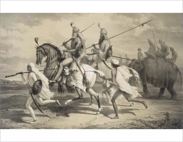 Sikh Chieftans going Hunting, 1858. Creator: A. Soltykoff (1806?1859)