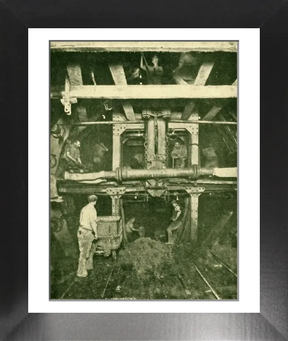 Framed Print : A Greathead Shield: Excavating a Tube Tunnel, 1930 Print Framed Print : A Greathead Shield: Excavating a Tube Tunnel, 1930 Print