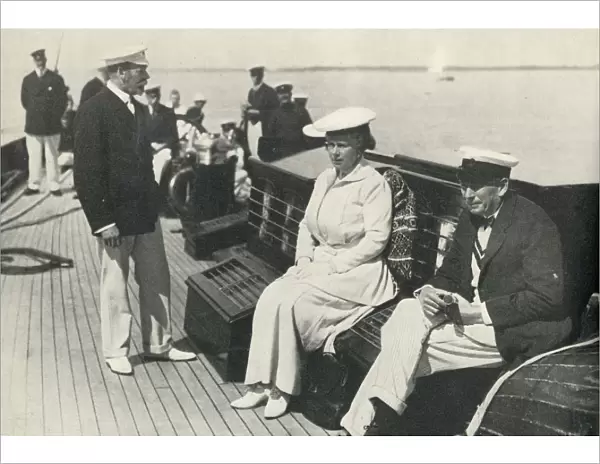 On the Britannia with King George and Sir Charles Cust, c1920, (1951). Creator: Unknown