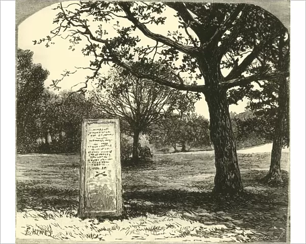 The Rufus Stone in the New Forest, 1890. Creator: Unknown