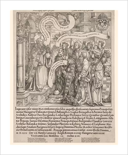 The Emperor Maximilian Presented by His Patron Saints to the Almighty, 1519. Creator