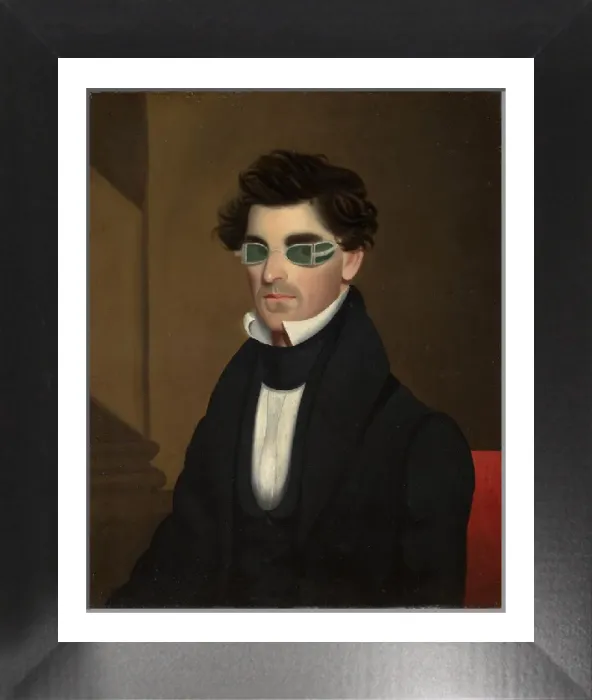 Framed Print : Nathaniel Olds, 1837 Print: A Portrait of an Industrialist Framed Print : Nathaniel Olds, 1837 Print: A Portrait of an Industrialist