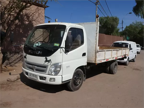 Foton Flat bed truck, Chile 2019. Creator: Unknown