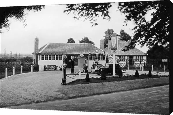 Waresley petrol station at Hartlebury 1929. Creator: Unknown