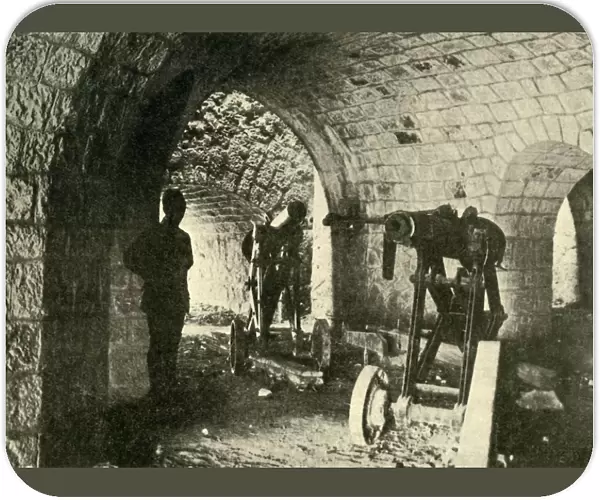 Artillery at Fort Souville, Verdun, northern France, First World War, c1916, (c1920)