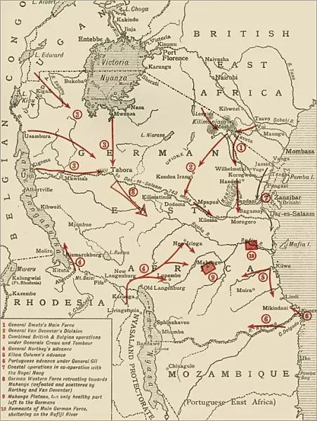Colonial possessions in East Africa during the First World War, c1916, (c1920). Creator: Unknown