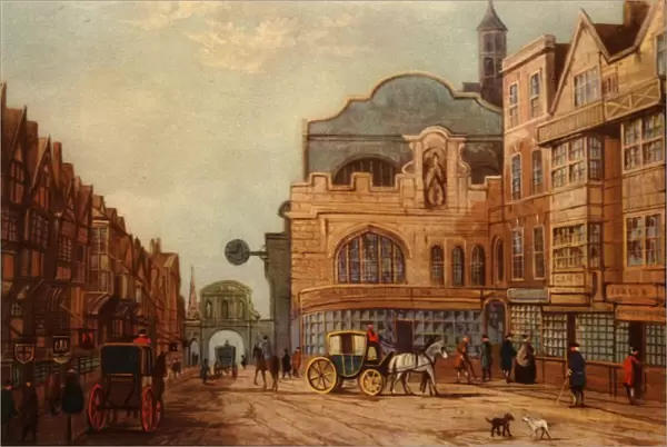 Temple Bar and St. Dunstans Church, c1750, (1945). Creator: Unknown