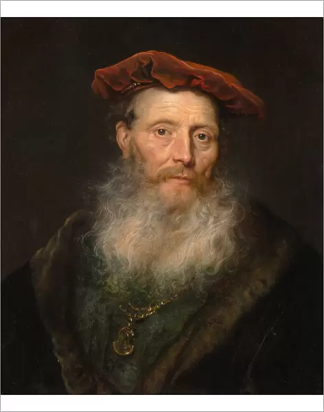 Bearded Man with a Velvet Cap, 1645. Creator: Govaert Flinck
