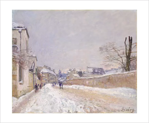 Rue Eugene Moussoir at Moret: Winter, 1891. Creator: Alfred Sisley