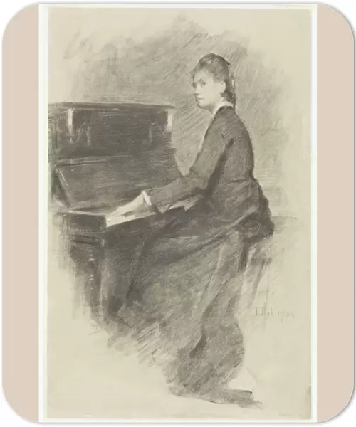 At the Piano, ca. 1887. Creator: Theodore Robinson